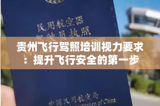 贵州飞行驾照培训视力要求：提升飞行安全的第一步