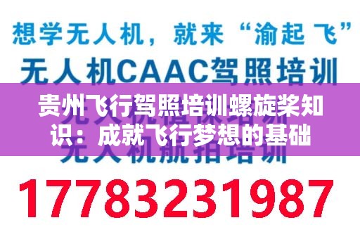贵州飞行驾照培训螺旋桨知识：成就飞行梦想的基础