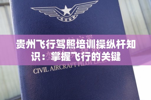 贵州飞行驾照培训操纵杆知识：掌握飞行的关键