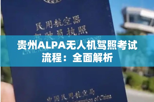 贵州ALPA无人机驾照考试流程：全面解析