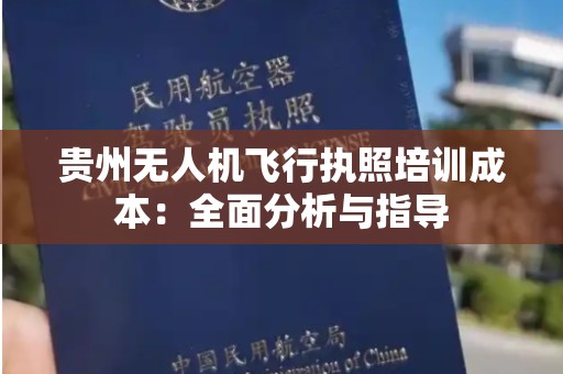 贵州无人机飞行执照培训成本：全面分析与指导