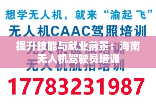 提升技能与就业前景：海南无人机驾驶员培训