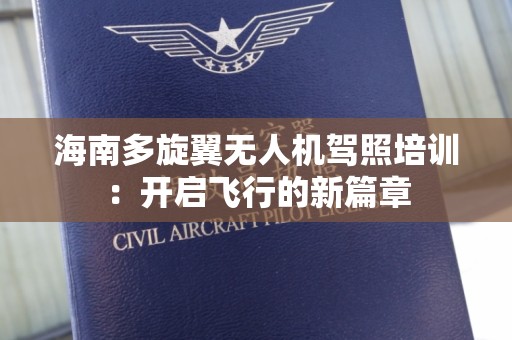 海南多旋翼无人机驾照培训：开启飞行的新篇章