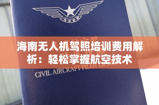 海南无人机驾照培训费用解析：轻松掌握航空技术
