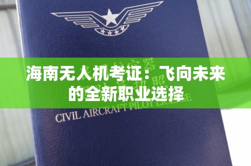 海南无人机考证：飞向未来的全新职业选择