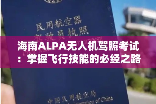 海南ALPA无人机驾照考试：掌握飞行技能的必经之路