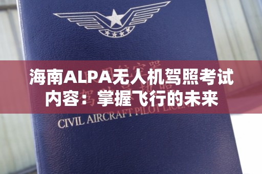 海南ALPA无人机驾照考试内容：掌握飞行的未来