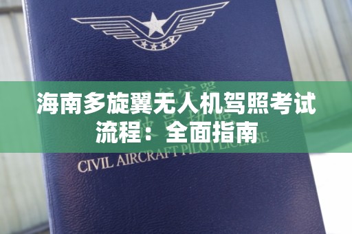 海南多旋翼无人机驾照考试流程：全面指南