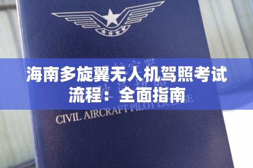 海南多旋翼无人机驾照考试流程：全面指南