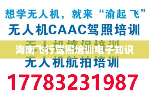 海南飞行驾照培训电子知识