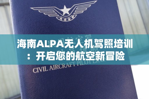 海南ALPA无人机驾照培训：开启您的航空新冒险