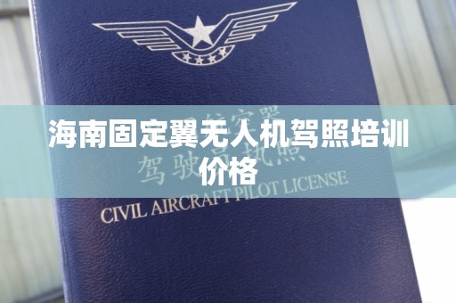 海南固定翼无人机驾照培训价格