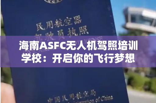海南ASFC无人机驾照培训学校：开启你的飞行梦想
