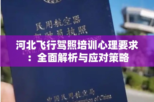 河北飞行驾照培训心理要求：全面解析与应对策略