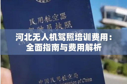 河北无人机驾照培训费用：全面指南与费用解析