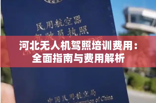 河北无人机驾照培训费用：全面指南与费用解析