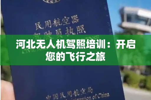 河北无人机驾照培训：开启您的飞行之旅