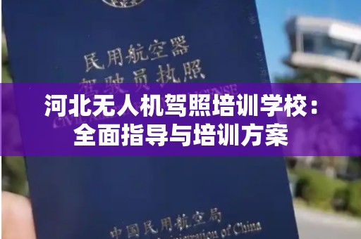 河北无人机驾照培训学校：全面指导与培训方案
