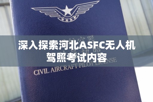 深入探索河北ASFC无人机驾照考试内容