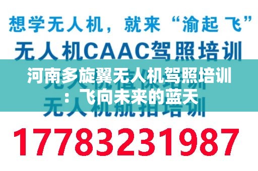 河南多旋翼无人机驾照培训：飞向未来的蓝天
