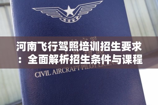 河南飞行驾照培训招生要求：全面解析招生条件与课程内容