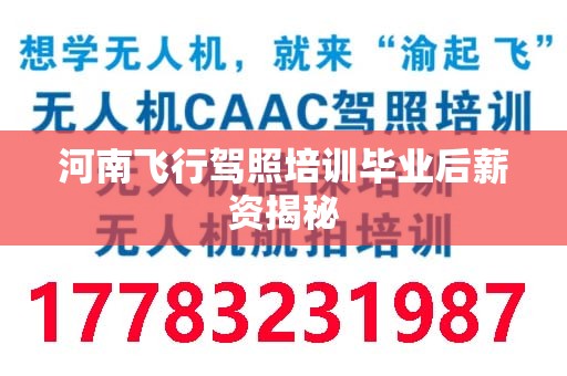 河南飞行驾照培训毕业后薪资揭秘