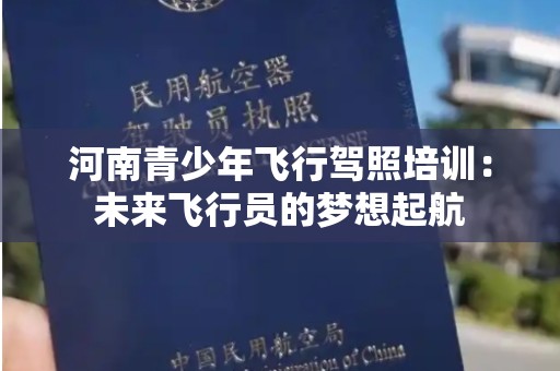 河南青少年飞行驾照培训：未来飞行员的梦想起航