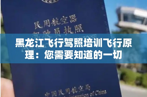 黑龙江飞行驾照培训飞行原理：您需要知道的一切