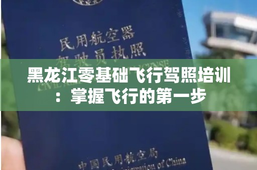 黑龙江零基础飞行驾照培训：掌握飞行的第一步