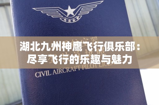 湖北九州神鹰飞行俱乐部：尽享飞行的乐趣与魅力