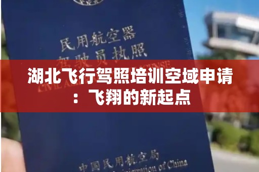 湖北飞行驾照培训空域申请：飞翔的新起点