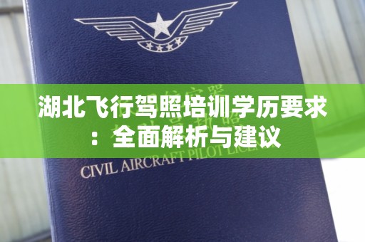 湖北飞行驾照培训学历要求：全面解析与建议