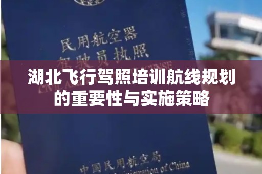湖北飞行驾照培训航线规划的重要性与实施策略
