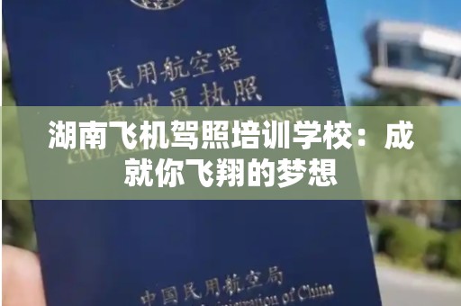 湖南飞机驾照培训学校：成就你飞翔的梦想