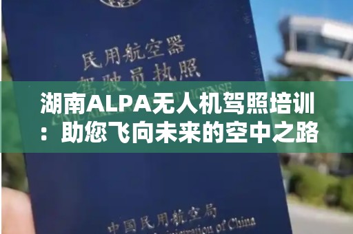 湖南ALPA无人机驾照培训：助您飞向未来的空中之路