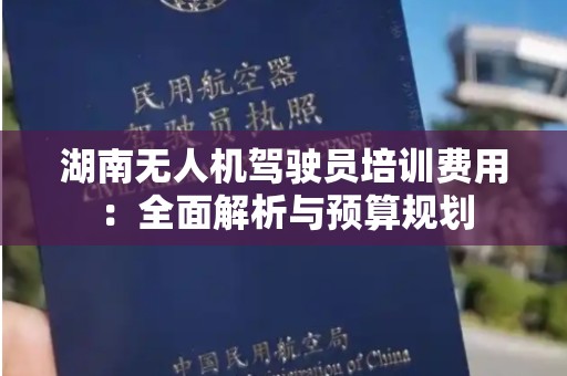 湖南无人机驾驶员培训费用：全面解析与预算规划