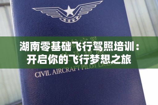 湖南零基础飞行驾照培训：开启你的飞行梦想之旅