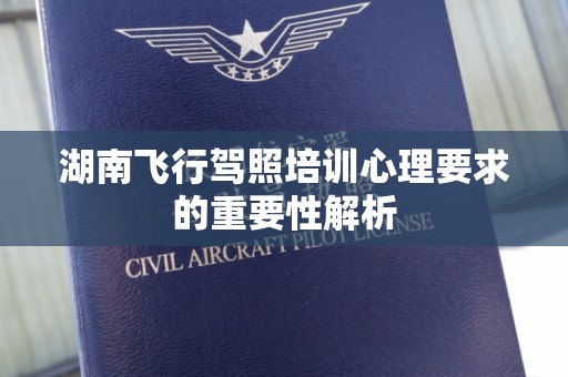 湖南飞行驾照培训心理要求的重要性解析