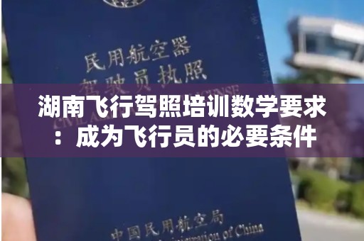 湖南飞行驾照培训数学要求：成为飞行员的必要条件
