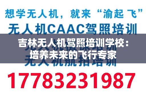 吉林无人机驾照培训学校：培养未来的飞行专家