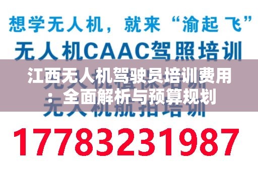 江西无人机驾驶员培训费用：全面解析与预算规划