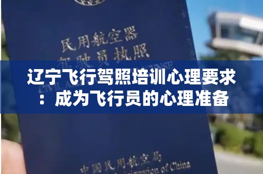 辽宁飞行驾照培训心理要求：成为飞行员的心理准备