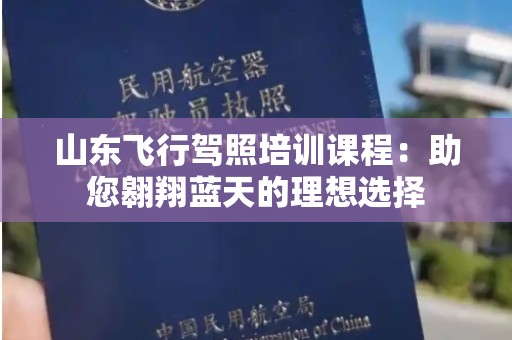 山东飞行驾照培训课程：助您翱翔蓝天的理想选择