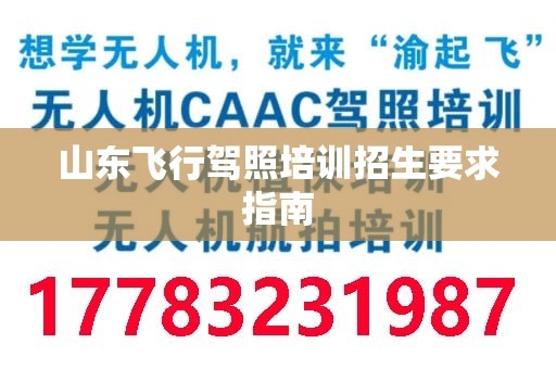山东飞行驾照培训招生要求指南