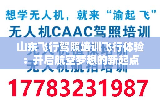 山东飞行驾照培训飞行体验：开启航空梦想的新起点