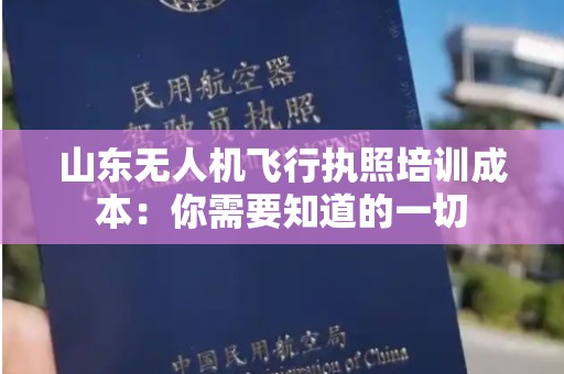 山东无人机飞行执照培训成本：你需要知道的一切