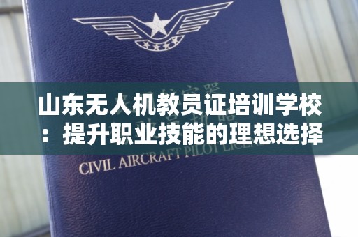 山东无人机教员证培训学校：提升职业技能的理想选择